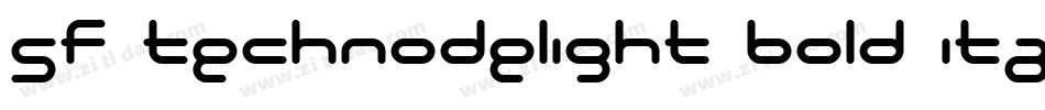 SF Technodelight Bold Italic字体转换